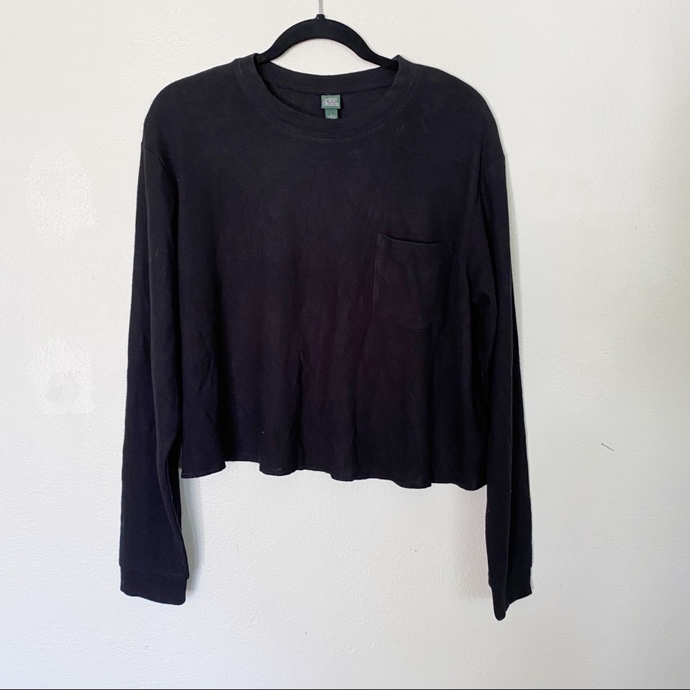 2/$10 New Wild Fable Soft Black Crop Top Large